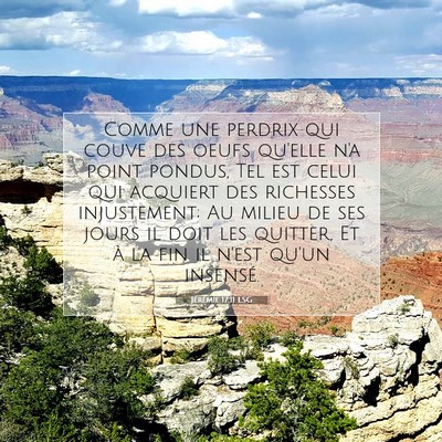 Jérémie 17:11 Verset biblique expliqué