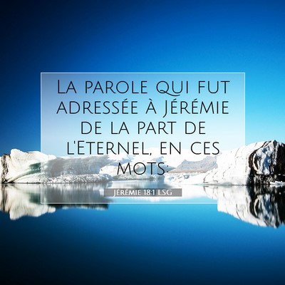 Jérémie 18:1 LSG Image du verset biblique