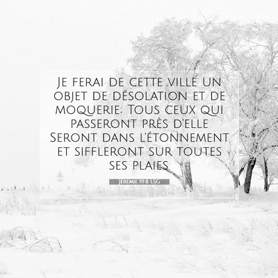 Jérémie 19:8 LSG Image du verset biblique