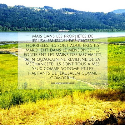 Jérémie 23:14 LSG Image du verset biblique