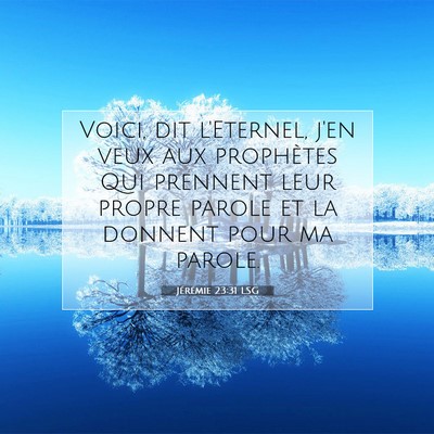 Jérémie 23:31 Verset biblique expliqué