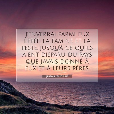 Jérémie 24:10 LSG Image du verset biblique