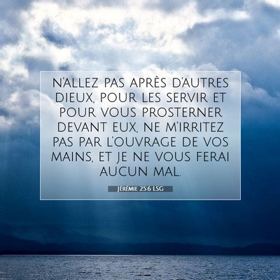 Jérémie 25:6 LSG Image du verset biblique