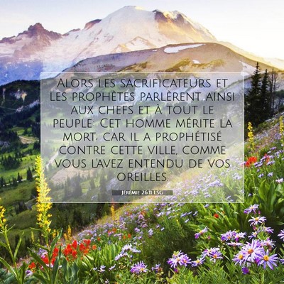 Jérémie 26:11 Verset biblique expliqué