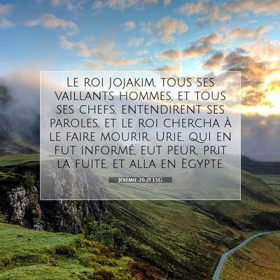 Jérémie 26:21 Verset biblique expliqué