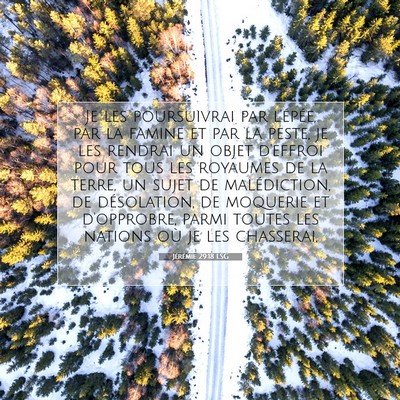 Jérémie 29:18 LSG Image du verset biblique