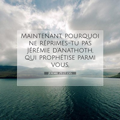 Jérémie 29:27 LSG Image du verset biblique