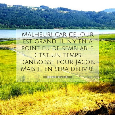 Jérémie 30:7 Verset biblique expliqué