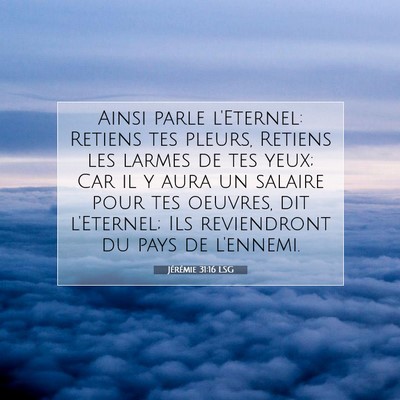 Jérémie 31:16 Verset biblique expliqué