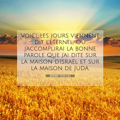 Jérémie 33:14 LSG Image du verset biblique