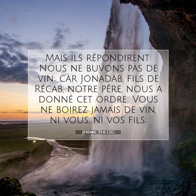 Jérémie 35:6 Verset biblique expliqué