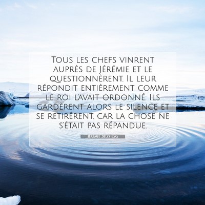 Jérémie 38:27 Verset biblique expliqué