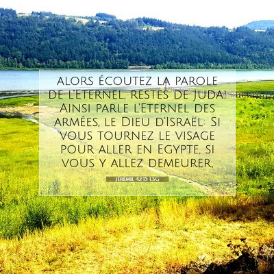 Jérémie 42:15 LSG Image du verset biblique