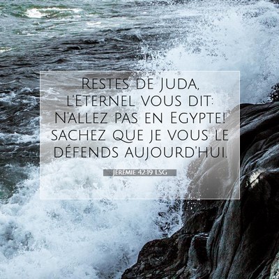 Jérémie 42:19 Verset biblique expliqué