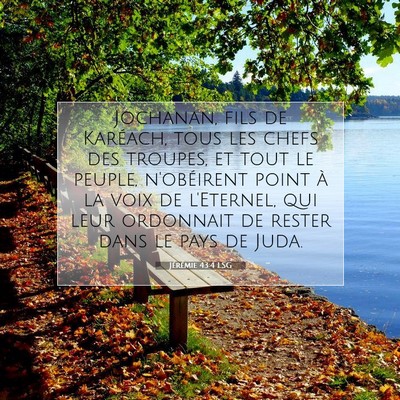 Jérémie 43:4 Verset biblique expliqué