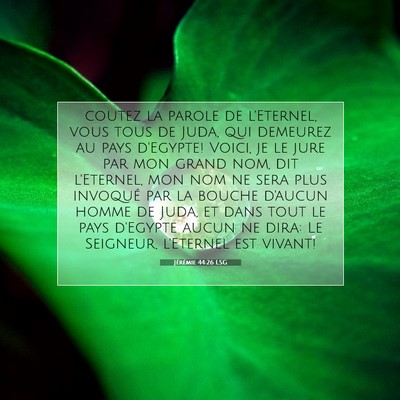 Jérémie 44:26 Verset biblique expliqué