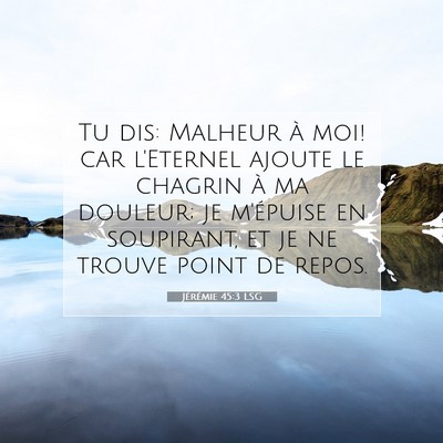 Jérémie 45:3 Verset biblique expliqué