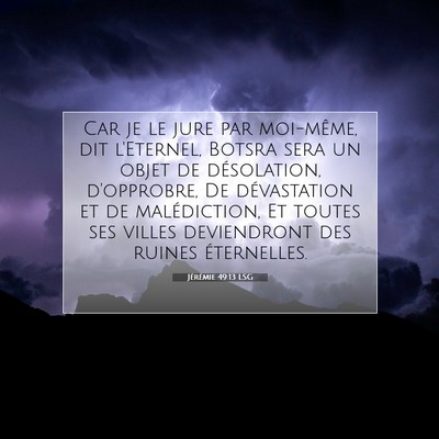 Jérémie 49:13 LSG Image du verset biblique