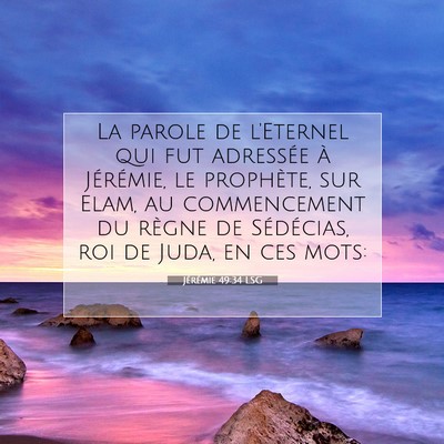 Jérémie 49:34 LSG Image du verset biblique