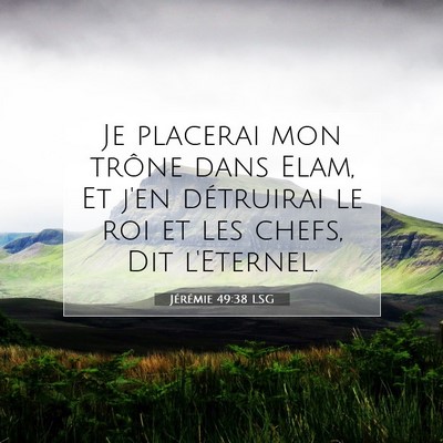 Jérémie 49:38 Verset biblique expliqué