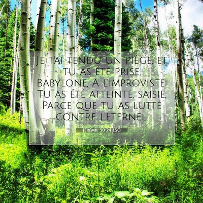 Jérémie 50:24 Verset biblique expliqué