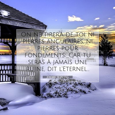 Jérémie 51:26 LSG Image du verset biblique