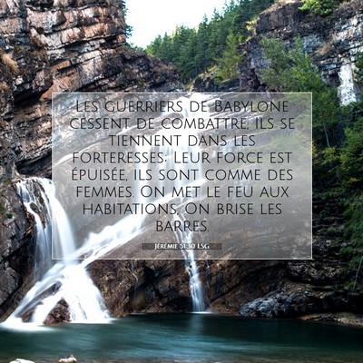 Jérémie 51:30 LSG Image du verset biblique