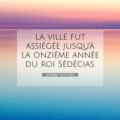 Jérémie 52:5 Verset biblique expliqué