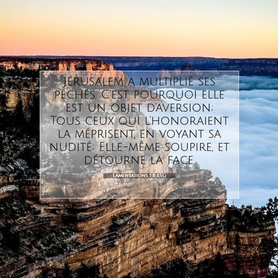 Lamentations 1:8 Verset biblique expliqué