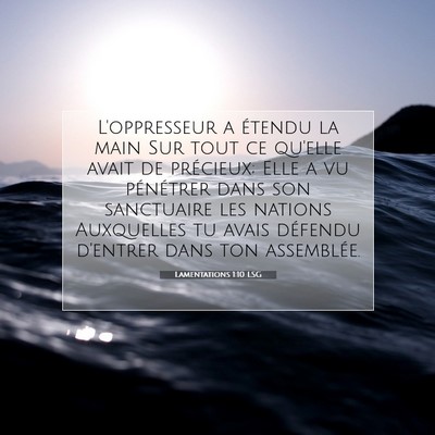 Lamentations 1:10 Verset biblique expliqué