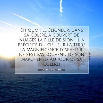 Lamentations 2:1 Verset biblique expliqué