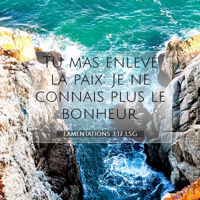 Lamentations 3:17 Verset biblique expliqué