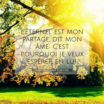 Lamentations 3:24 Verset biblique expliqué