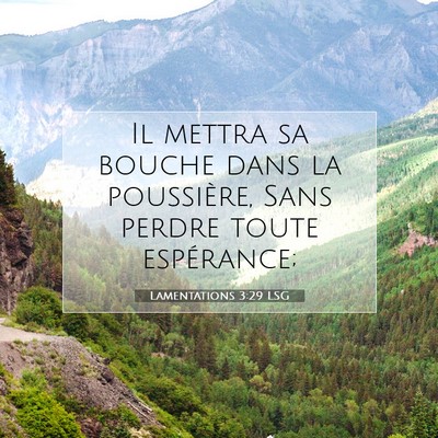 Lamentations 3:29 Verset biblique expliqué