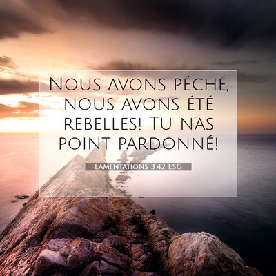 Lamentations 3:42 Verset biblique expliqué