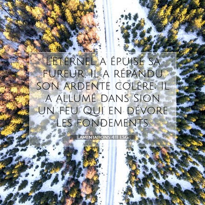 Lamentations 4:11 Verset biblique expliqué