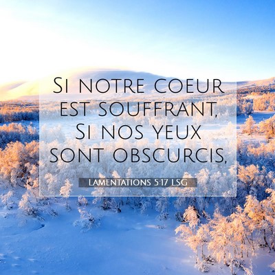 Lamentations 5:17 LSG Image du verset biblique