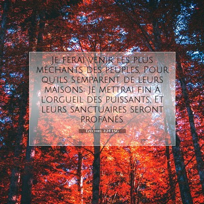 Ézéchiel 7:24 LSG Image du verset biblique