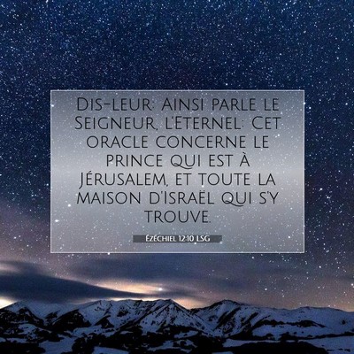 Ézéchiel 12:10 LSG Image du verset biblique