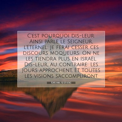 Ézéchiel 12:23 Verset biblique expliqué