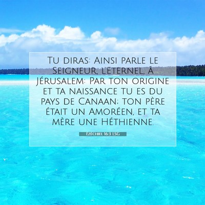 Ézéchiel 16:3 LSG Image du verset biblique