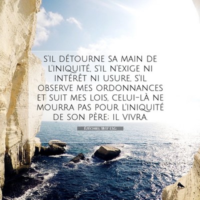 Ézéchiel 18:17 LSG Image du verset biblique