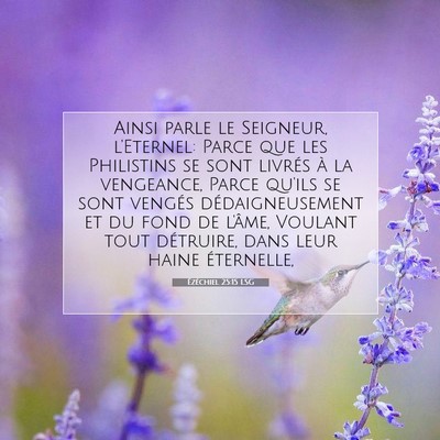 Ézéchiel 25:15 LSG Image du verset biblique