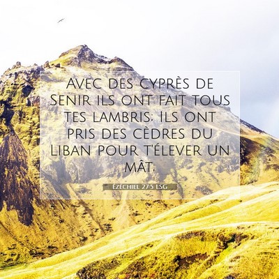 Ézéchiel 27:5 LSG Image du verset biblique