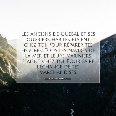 Ézéchiel 27:9 LSG Image du verset biblique