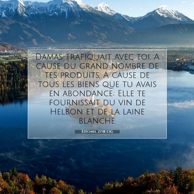 Ézéchiel 27:18 LSG Image du verset biblique