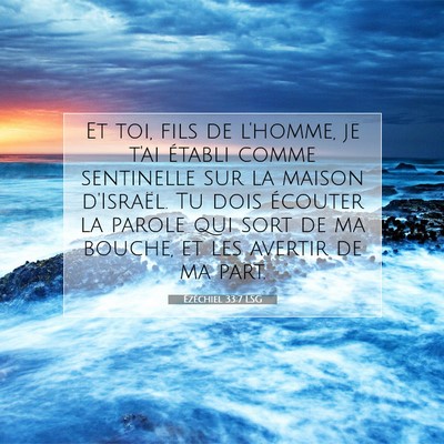 Ézéchiel 33:7 LSG Image du verset biblique