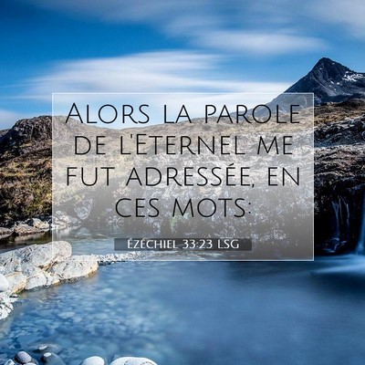 Ézéchiel 33:23 LSG Image du verset biblique