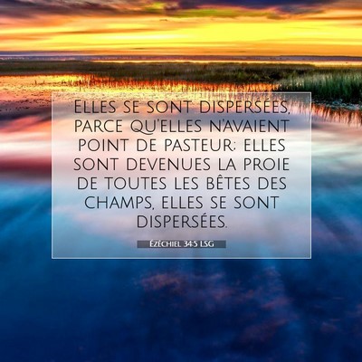 Ézéchiel 34:5 LSG Image du verset biblique