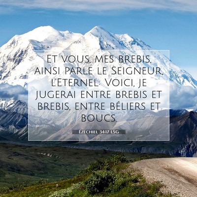 Ézéchiel 34:17 LSG Image du verset biblique